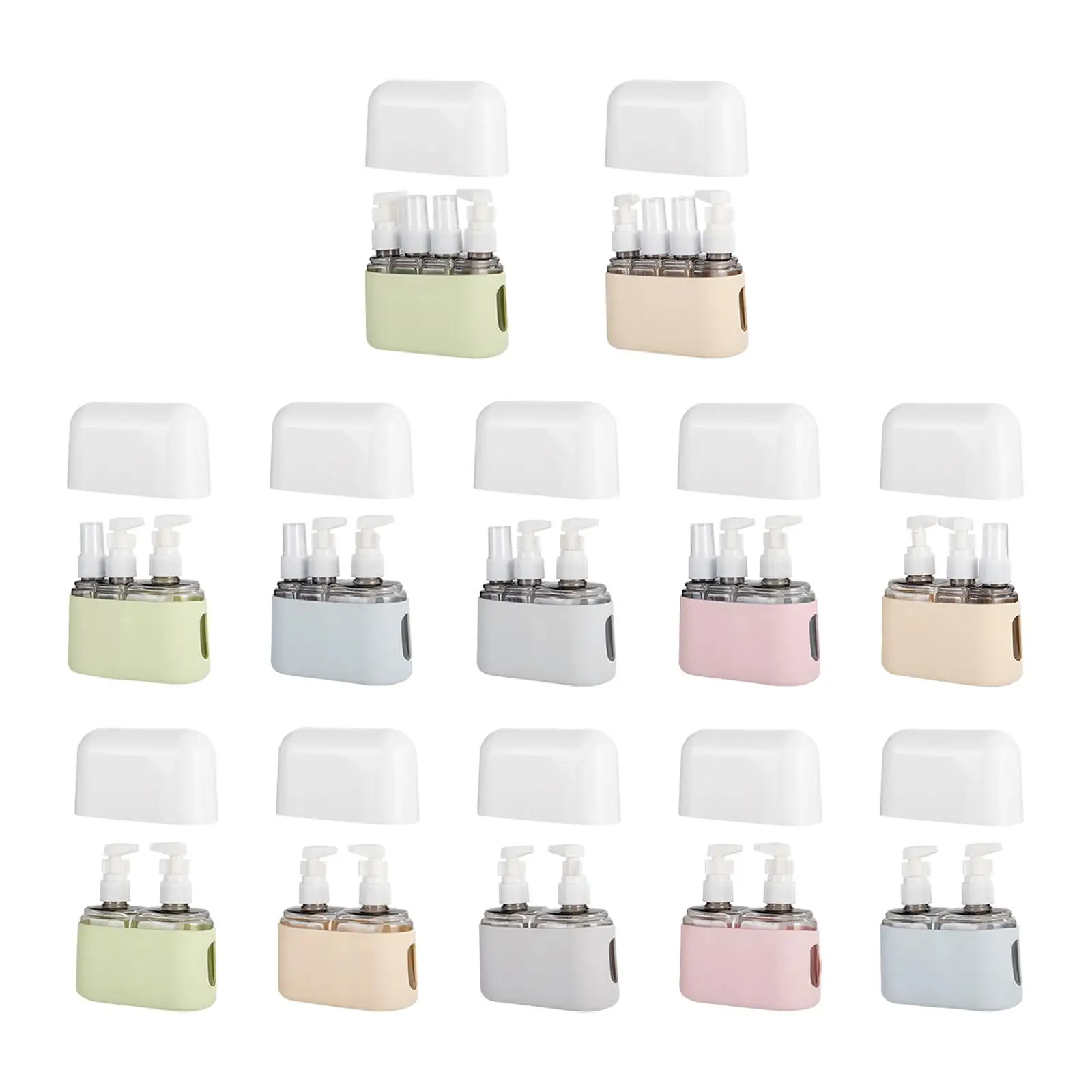 Travel Bottles for Toiletries Leakproof Compact Size Airplane Accessories for Body Wash Perfumes Cosmetics Foam Soap Conditioner creative personality ceramic toiletries five piece soap dish soap dispenser toothbrush cup lotion dispenser toilet accessories