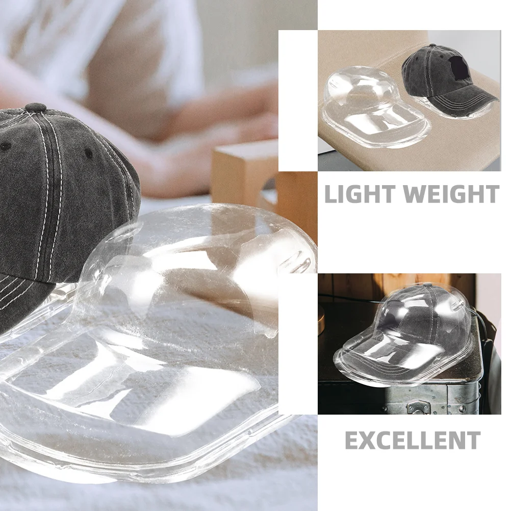 2 Pcs Baseball Cap Display Stand Hat Holder Support Rack Shaper Holders Plastic