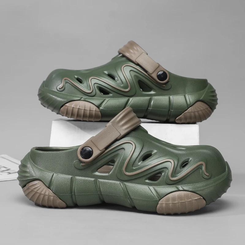 Sommer-Strand-Clogs für Herren, Outdoor-Sandalen, EVA-Soft-Slipper, neues Design, Slides, Herren-Freizeitschuhe, Herren-Strand-Wasser-Gartensandalen