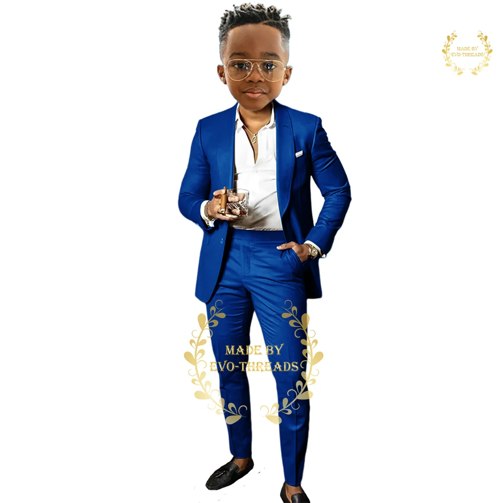 Children Coat Pants: The Perfect Royal Blue Tuxedo Suit for Boys' Special  Occasions