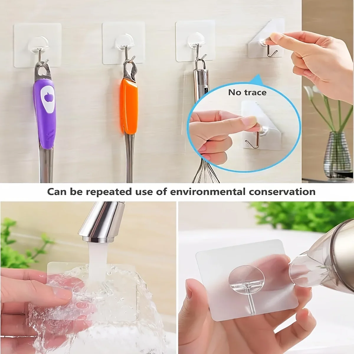 Transparent Bathroom Towel Hook Acrylic Wall Hook