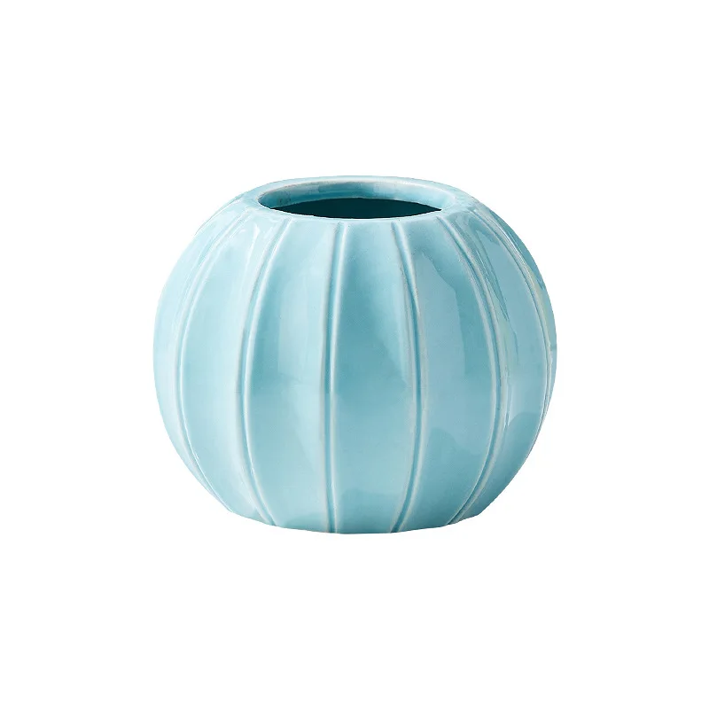 Golden Pumpkin Vase Ceramic Vase Decoration Table Decoration Pumpkin Flower Pot living room decoration  ceramic vase nordic vase 6