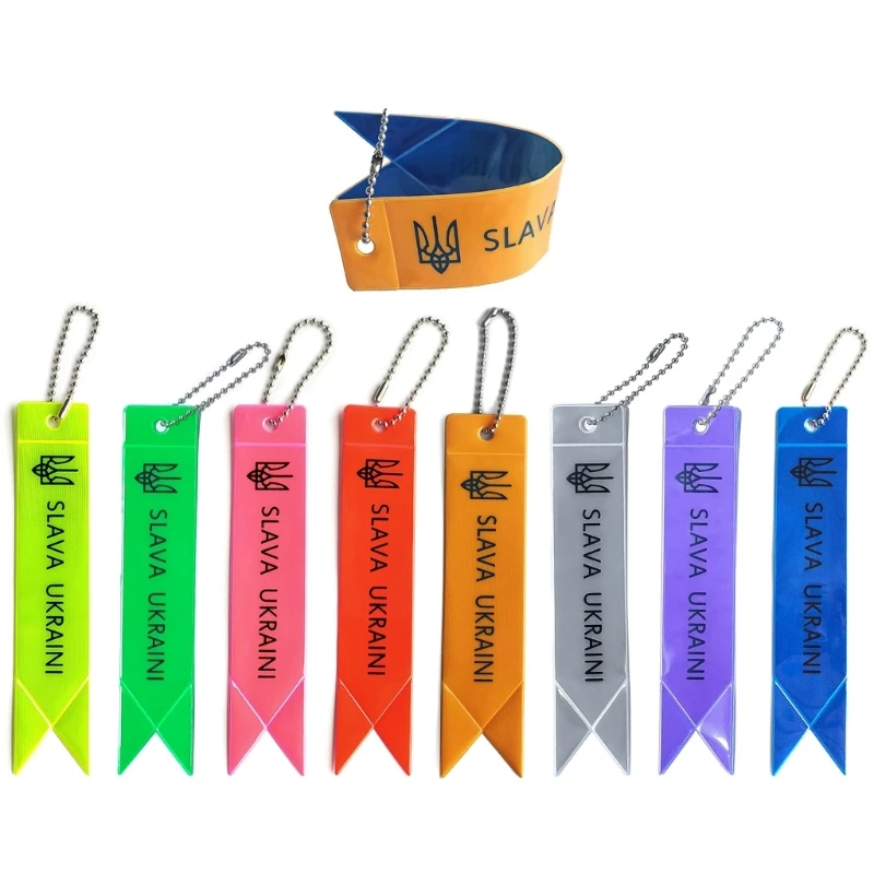 

Reflective Strap Gear Backpacks Strollers Jackets Safe Reflector Keychain