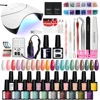 Phoenixy 20/10 Colors Gel Nail Polish Set with UV Light Nail Decorations Base Top Coat Manicure Tools Nail Set Gift for Women 1