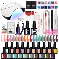 Phoenixy 20/10 Colors Gel Nail Polish Set with UV Light Nail Decorations Base Top Coat Manicure Tools Nail Set Gift for Women 1