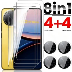 Premium 8 - in - 1 9H Tempered Glass Screen and Camera Protectors for Poco M7 Pro 4G (8In1 4Front 4Lens)