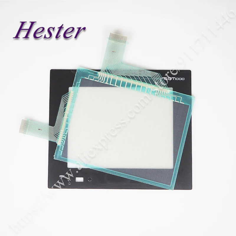 GT1555-QSBD GT1555-VTBD용 터치패드 + 오버레이 보호 필름 GT1555-QSBD GT1555-VTBD용 터치 스크린 패널 디지타이저 유리