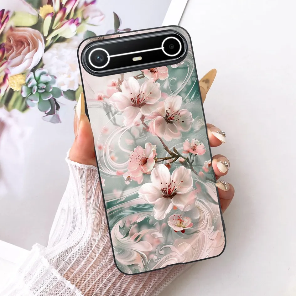 New Fashion Flower Bowknot Soft Silicone Protective Bumper Case - Slim Design