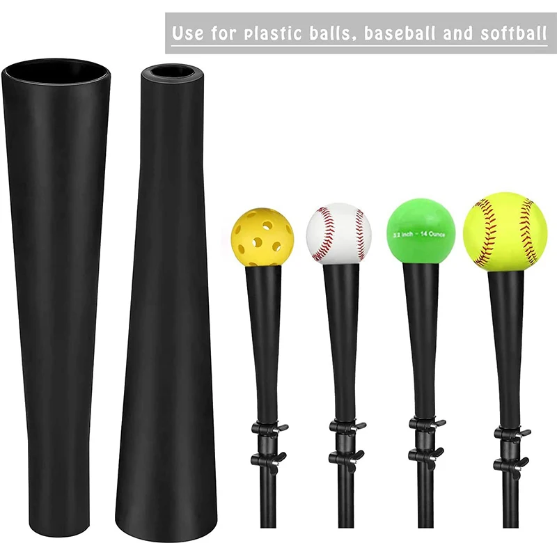 2 Gommini Di Ricambio Per Tee Da Baseball E Softball - Punta In Gomma Universale Con Fascette, Adatta A Tubo Da 1,6 Cm, Attrezzatura Allenamento