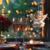 Valentine'S Day Cute Supplies Angel Baby 2d Flat Acrylic Bag Keychain Pendant Car Rearview Pendant Festival Popular Decorations 3