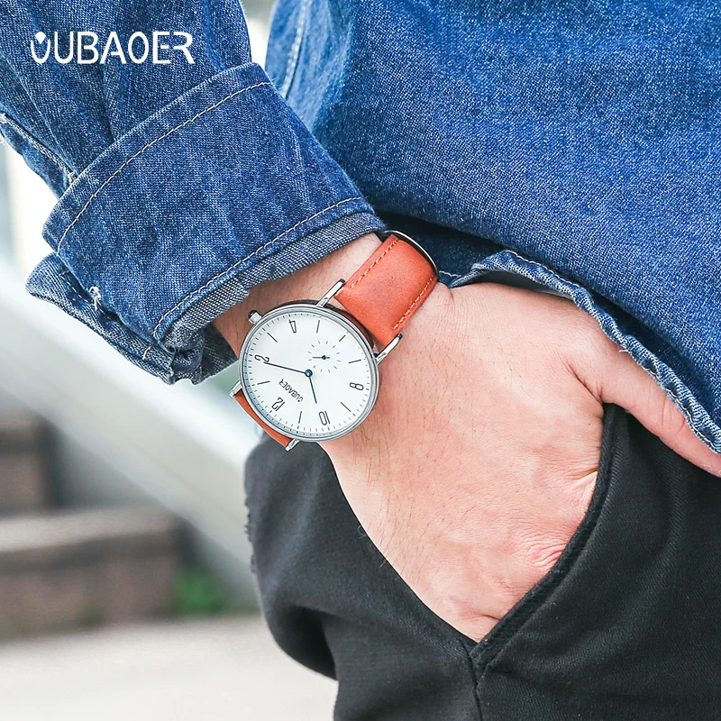 40mm New OUBAOER Men's Quartz Watches Sapphire Luxury Chronograph Stainless Steel Waterproof Men's Watch Relogio Masculino