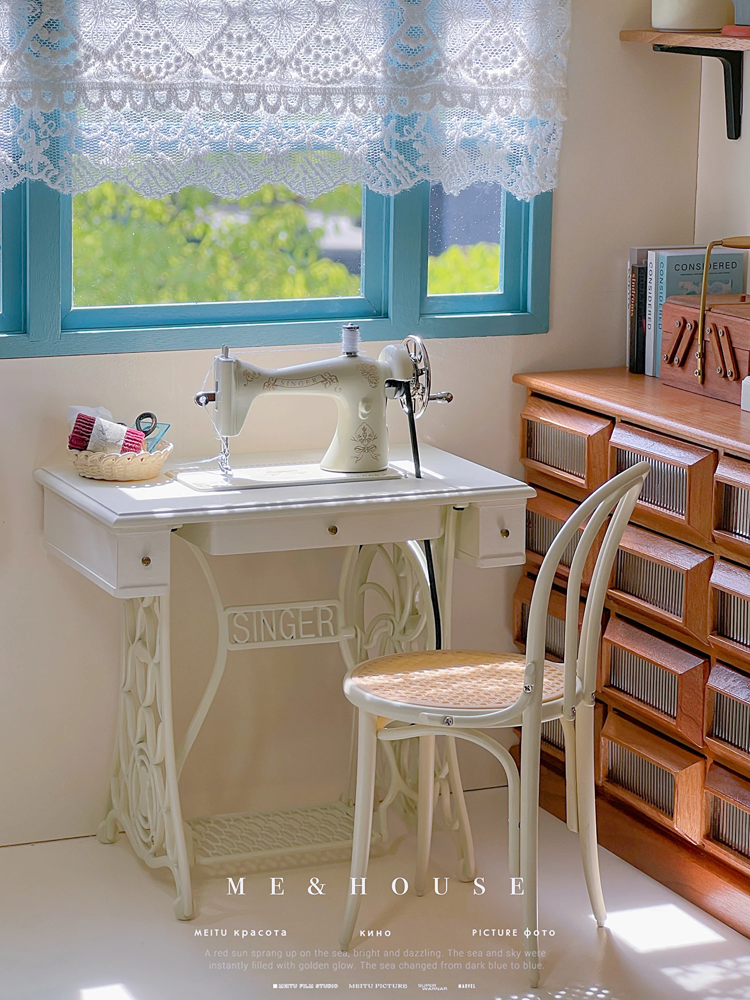 1/6 doll house model furniture accessories mini model tailor toy sewing machine model（Can be freely combined and matched） 5