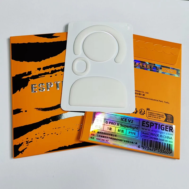 Esports Tiger ICE V2 White Arc Mouse Skates - Precision Glide Enhancers