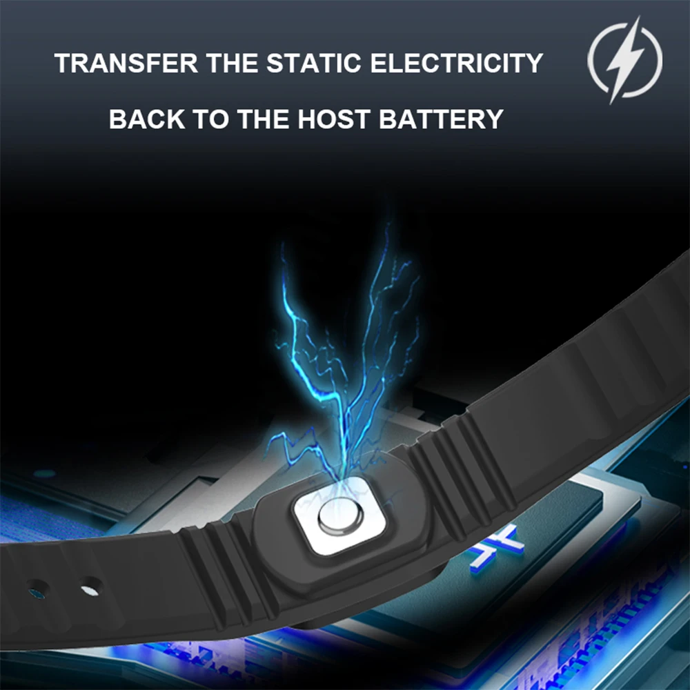 Hot Sales M12-SE Anti-static Silicone Bracelet Men Women Fashion Waterproof Adjustable Winter Human Body Static Eliminator 2
