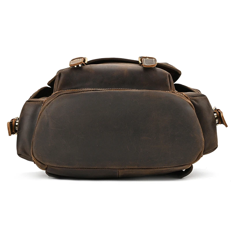 Leather Backpack Travel Pioneer™ - Dark Brown