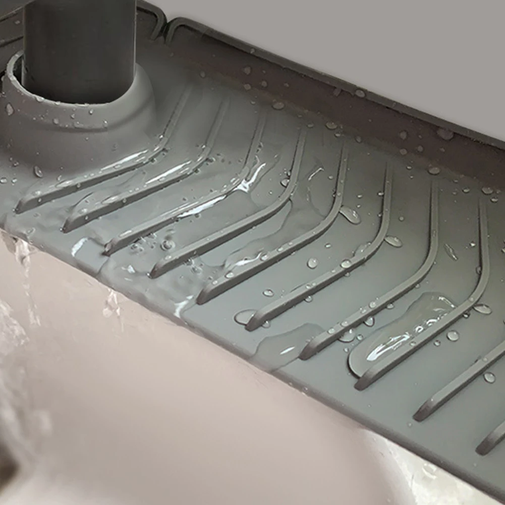 Kitchen Splash Guard Silicone Faucet Mat Sink Faucet Splash Guard Mat Drain Rack Countertop Protector Bathroom Kitchen Accessories