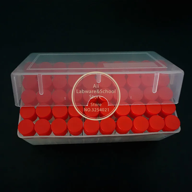 1Set Include One Piece 50- Lattice Storage Box For Store Cryovial+50Pieces 1.8ml Plastic Refrigerating Tube