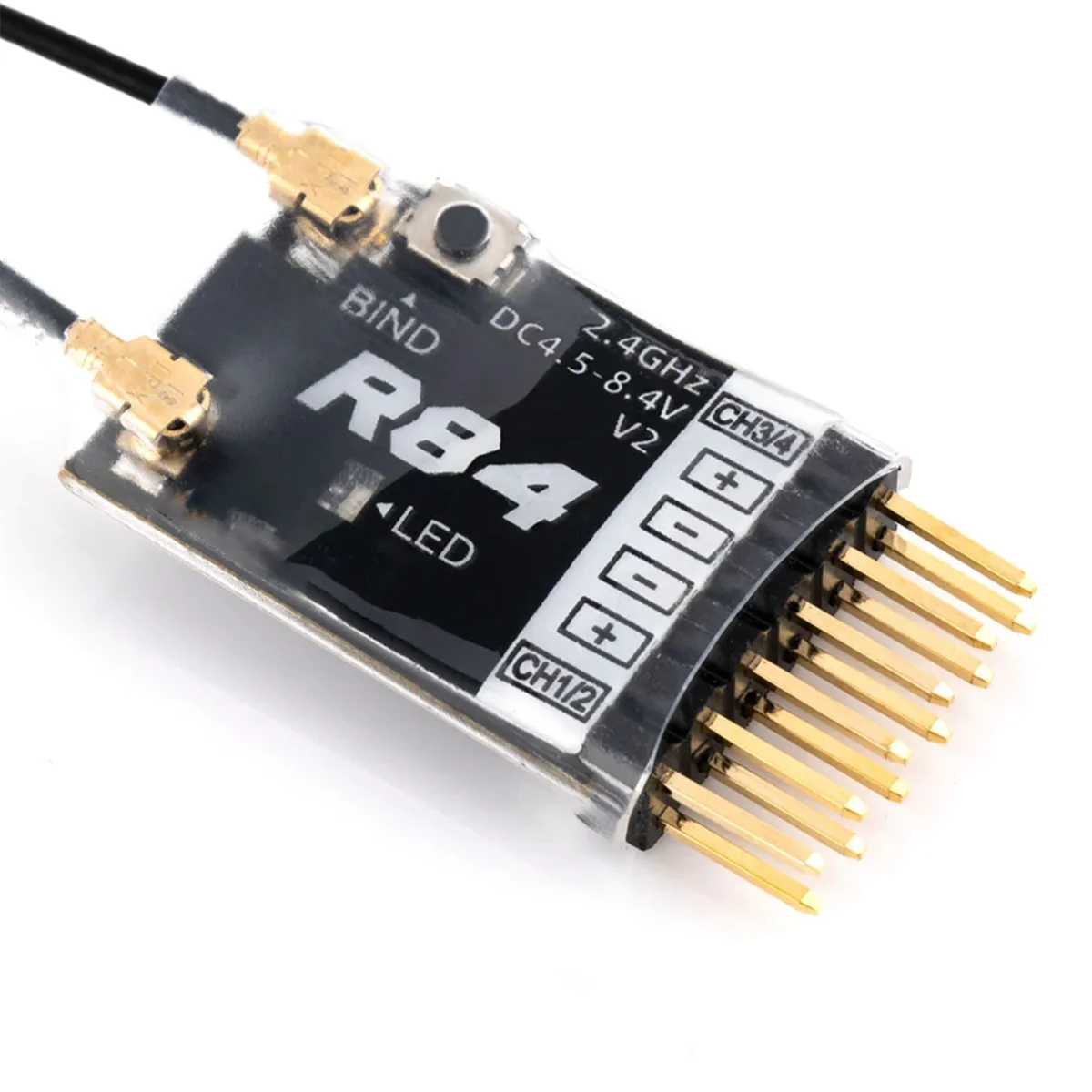 For Radiomaster R84 V2 4CH Compatible PWM RC Receiver for Frsky D8 D16 SFHSS Radiomaster TX12 T16S Transmitter 2