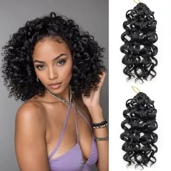 10”Gogo Curl Crochet Hair Short Curly Crochet Hair for Women Pre looped Ocean Wave Crochet Hair Water Wave Crochet Braiding Hair 1
