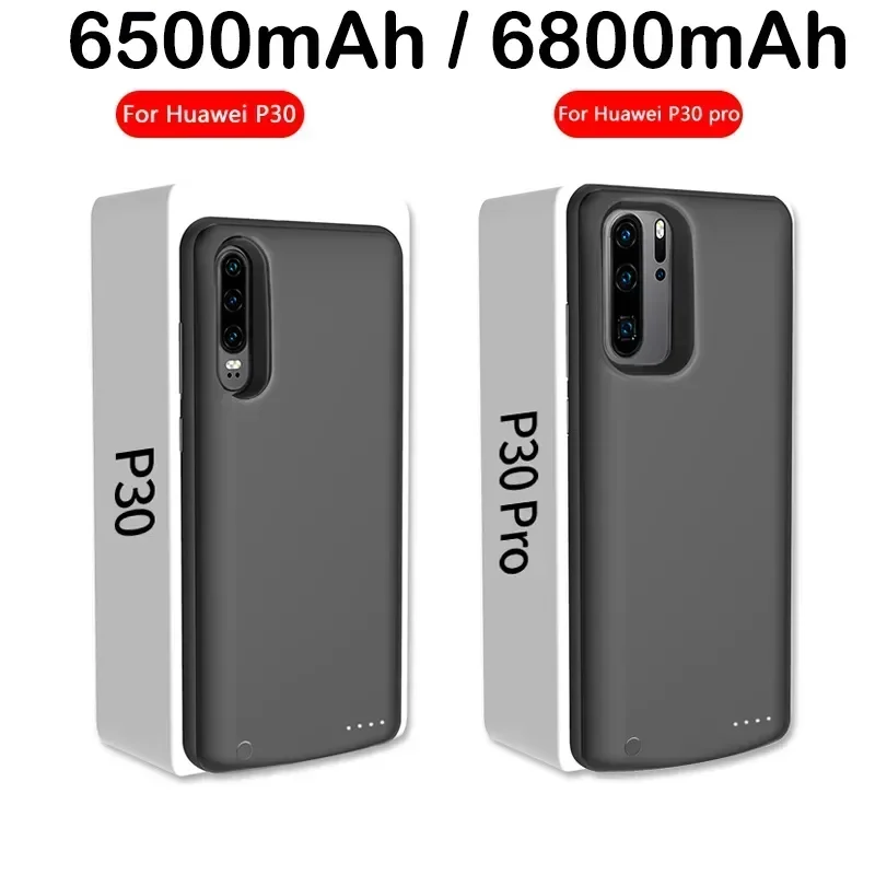 

6500/6800mAh External Backup Battery Charger Cases for Huawei P30 Pro Power Bank Charging Cover Case for Huawei P30 Battery Case