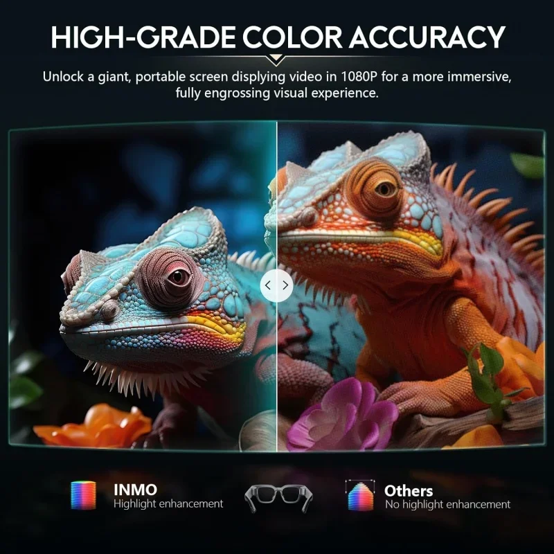Inmo Air 2 Smart AR Ring Wireless Control Camera Glasses AI ChatGPT Real Time Translation Languages Micro OLED Screen Portable