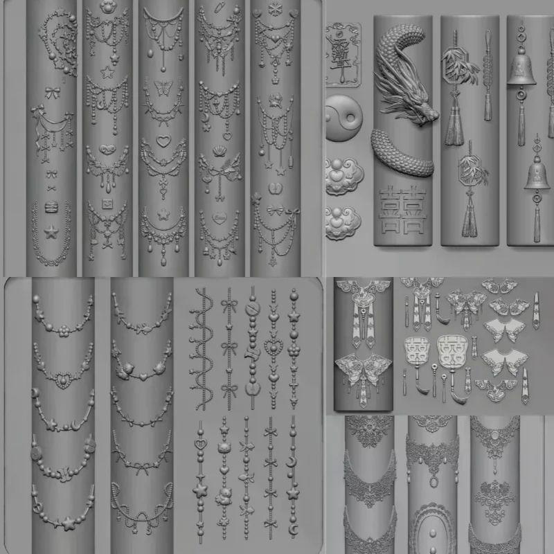 3D 나비 꽃 실리콘 네일 몰드 달콤한 활 모양 비즈 체인 투명 네일 템플릿 DIY 네일 아트 데코 매니큐어 디자인 도구
