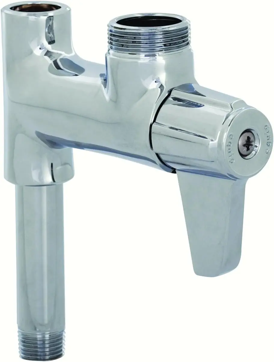 Commercial Kitchen Single Hole Deck Mount Pre-Rinse Faucet with Wall Bracket and Sprayer by T&S Brass Equip 5PR-2S00-H