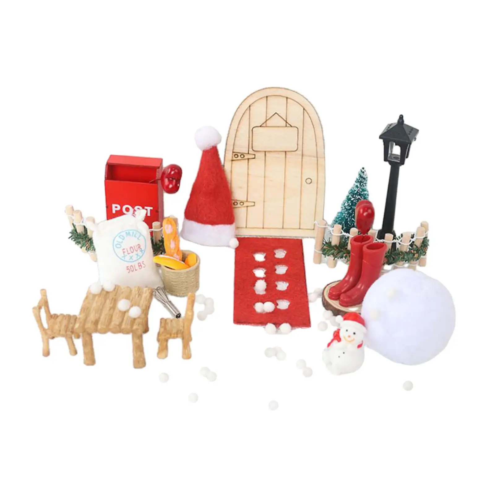 

1:12 Scale Dollhouse Christmas Kits DIY for Festival Holiday Micro Landscape