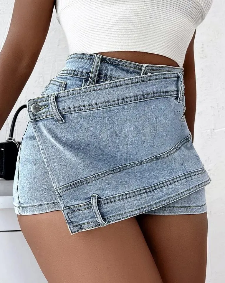 

2023 Spring New Arrivals Fashion Jean Skirt Sexy Mini Skirt Plus Size Wholesale Mini Ladies Fashion Denim Jeans Skirts Women