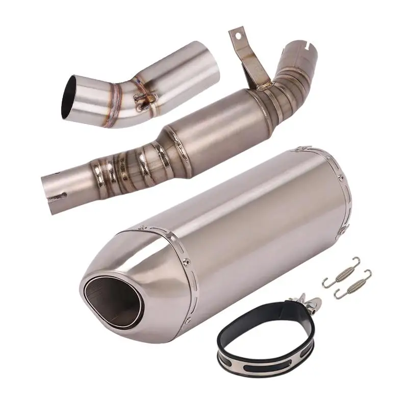 For Benelli Leoncino 500 51MM Motorcycle Exhaust System Mid Link Pipe Escape Connect Tube With DB Killer Slip On Stainless Steel - Image 2