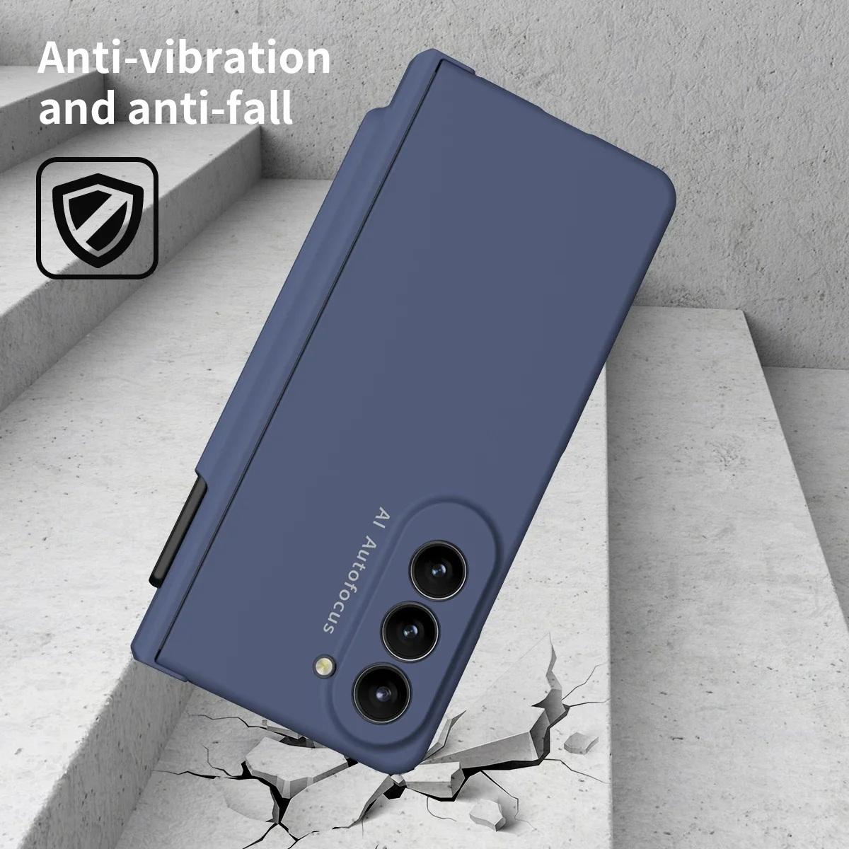 Coque de téléphone Samsung Galaxy Z Fold 5 5G, pour Fold5 Slim S, support de fente pour stylo, charnière, couvercle en plastique avec protecteur d'écran avant_voghion.com