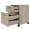L Shaped Desk and File Cabinet Bundle Durable Corner Desk Office Supplies Washed Gray 3