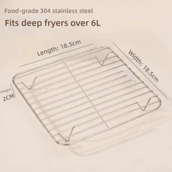 Stainless Steel Round Square Cooking Rack with Foot for Home Kitchen (Square2 -18cm)