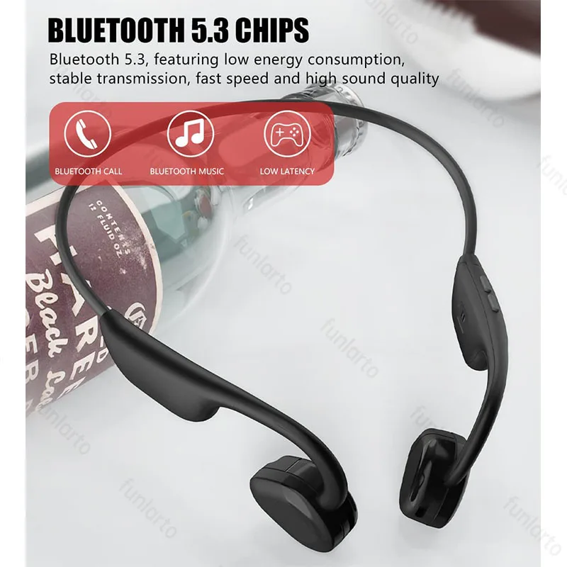 Auriculares Bluetooth inalámbricos deportivos sobre la oreja Bluetooth 5.3  auriculares con ganchos para la oreja 120H tiempo de reproducción