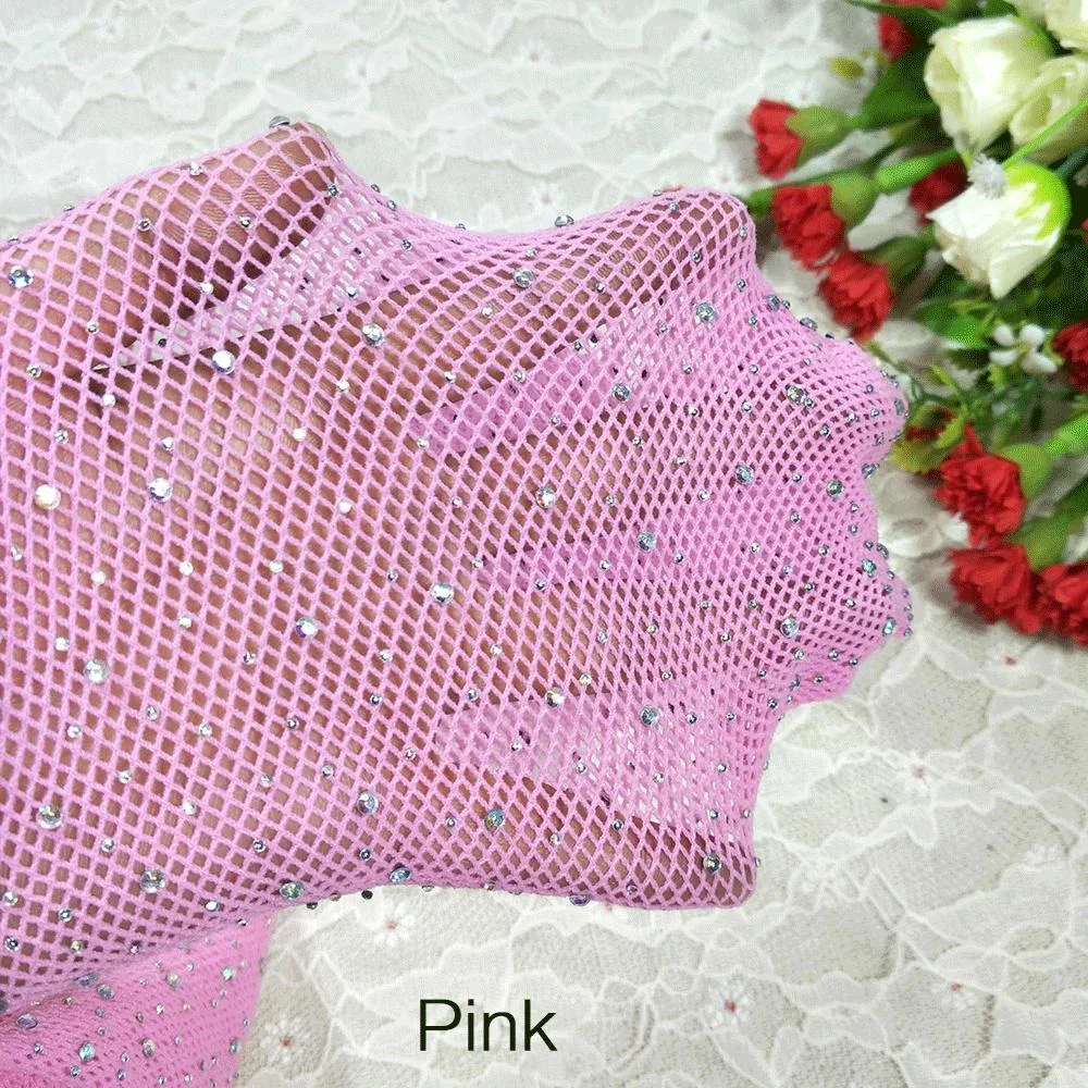 Modische glänzende Netzstrumpfhose – glitzernde kleine Netzstrumpfhose für Damen, atmungsaktives Nylon und Elasthan, Schlankheitseffekt – Detail 10