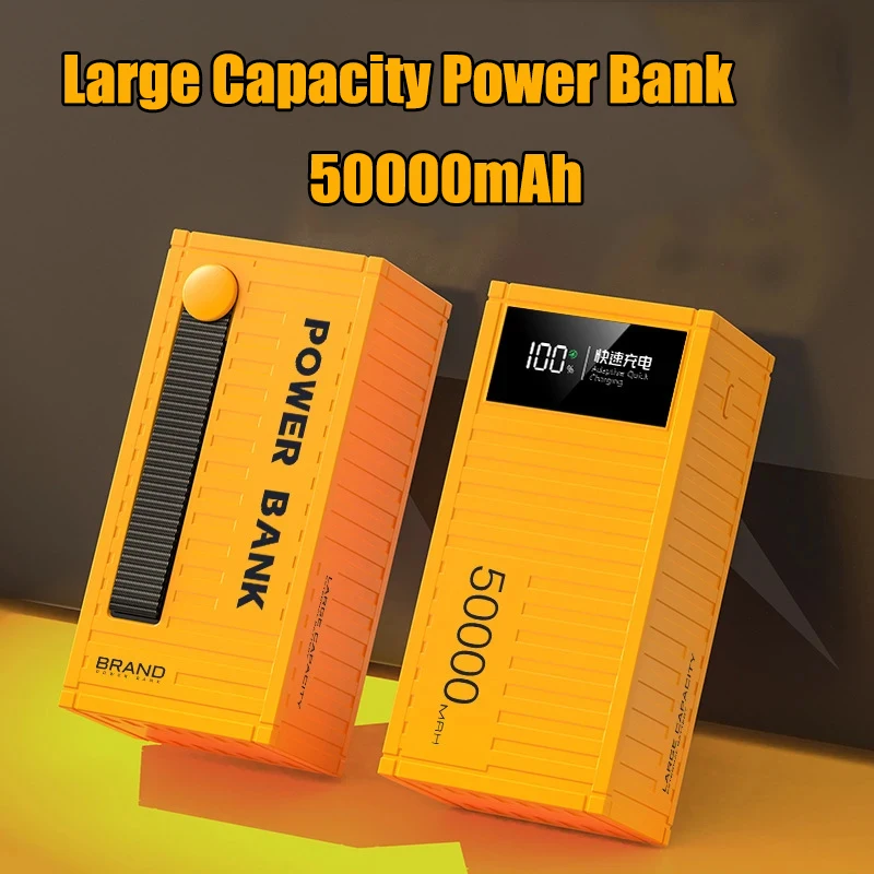 

50000mAh Power Bank Large Capacity 66W Fast Charging Portable Powerbank for iPhone Xiaomi Samsung Huawei External Battery Pack
