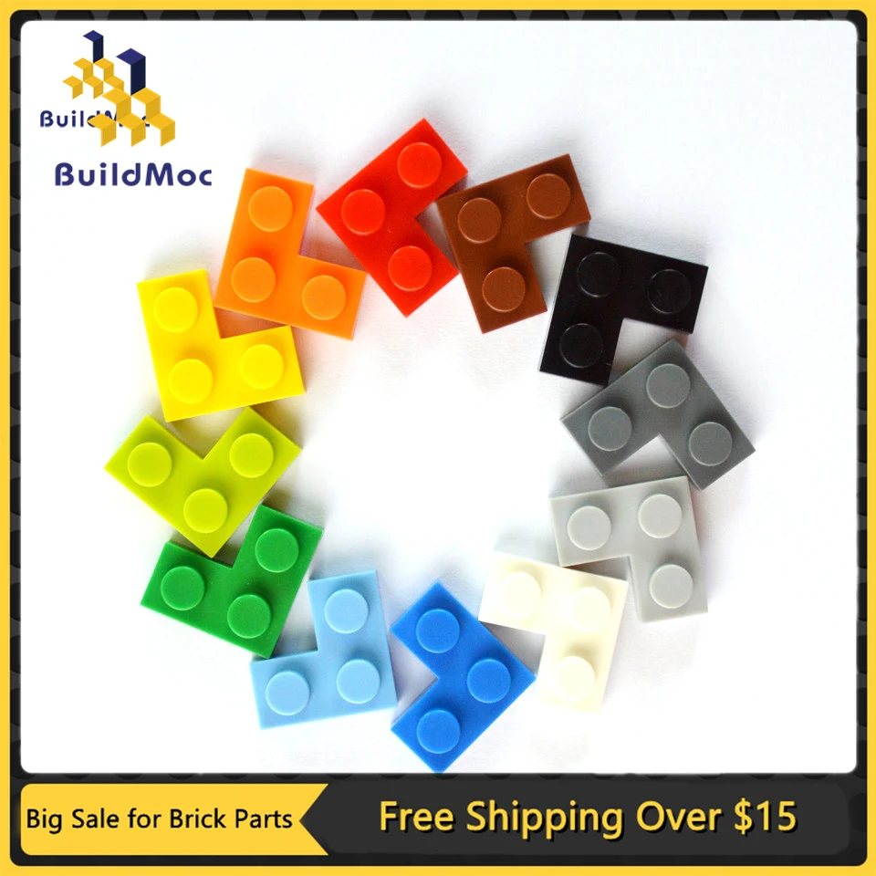 

100Pcs MOC Parts 2420 Plate 2 x 2 Corner Compatible Bricks DIY Assmble Building Blocks Particle Kid Puzzle Brain Toy Gift