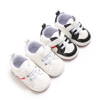 "Sneakers da esterno per neonati e ragazze - Scarpe da passeggio antiscivolo in morbida pelle PU Comoda suola in cotone Sport Primi camminatori" 1