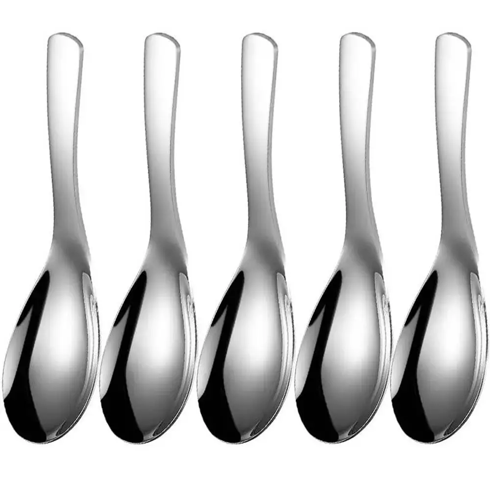 5pcs 304 Stainless Steel Spoon Household Creative Tablespoon Soup Small Children Dinner stainless steel spoon