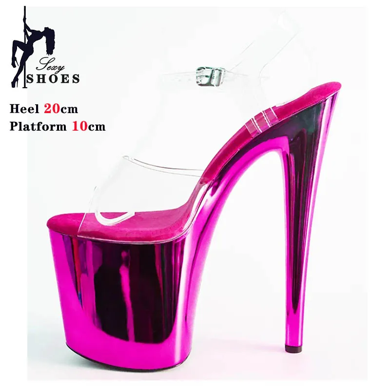 Peep Toe Pole Dance Shoes 8inch Women Stripper Models Show