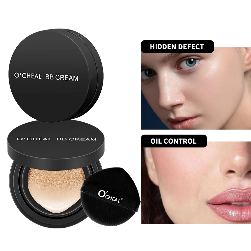 OCHEAL BB Cream Air Cushion Full Coverage Waterproof Long-lasting Concealer Cushion Compact Face Makeup Foundation CC Cream bb cream,cc cream,air cushion cream,cushion foundation