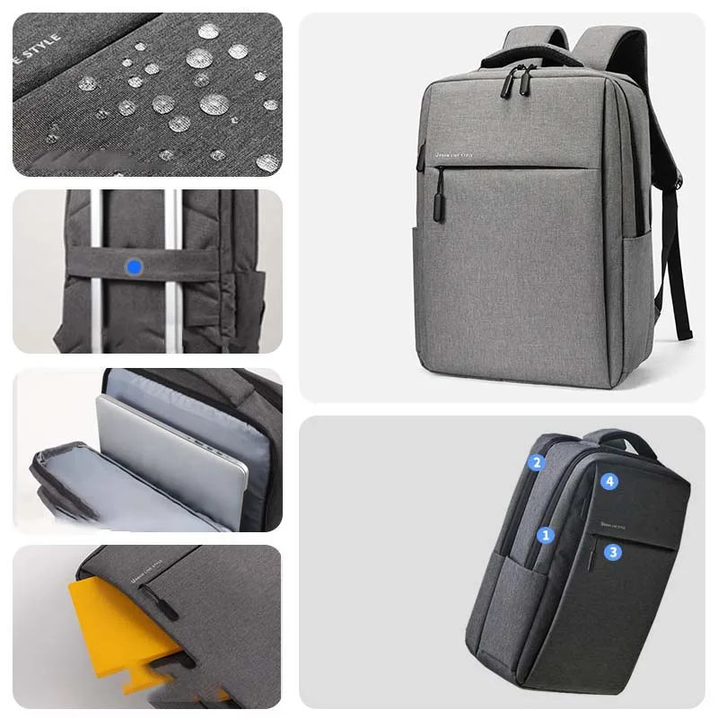 Mochila Laptop 17.3 Polegadas Mochilas de Viagem de Grande Capacidade Bolsa Impermeável para Laptop 15.6 17.3 Mochila Masculina Multi-bolsos - Imagem 3