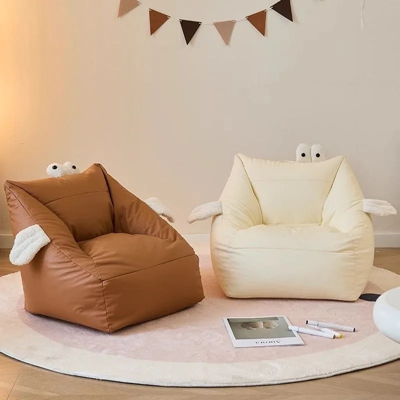 Kids Bean Bag Sofa Cute Playroom Reading Chair Baby Toddler Recliner Seat Soft Washable Removable Cover Brown White Orange Kids Bean Bag Sofa Cute Playroom Reading Chair Baby Toddler Recliner Seat Soft Washable Removable Cover Brown White Orange