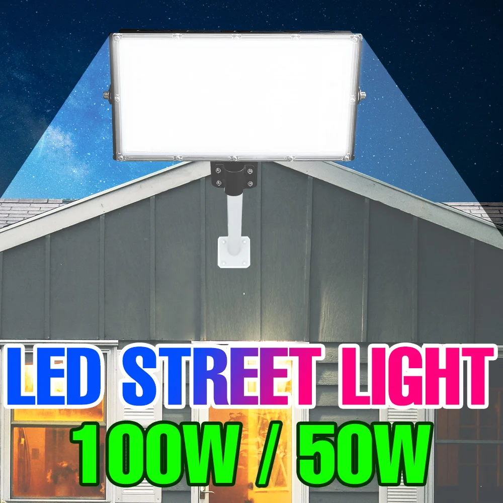 50W 220V Outdoor Spotlight LED Street Lamp IP65 Waterproof Flood Light 100W LED Wall Lamp Outdoor Lighting Bulb Led Projector replacement projector bulb ellp78 eb 945 eb 955w eb 965 eb 98 eb s17 eb s18 eb sxw03 eb sxw18