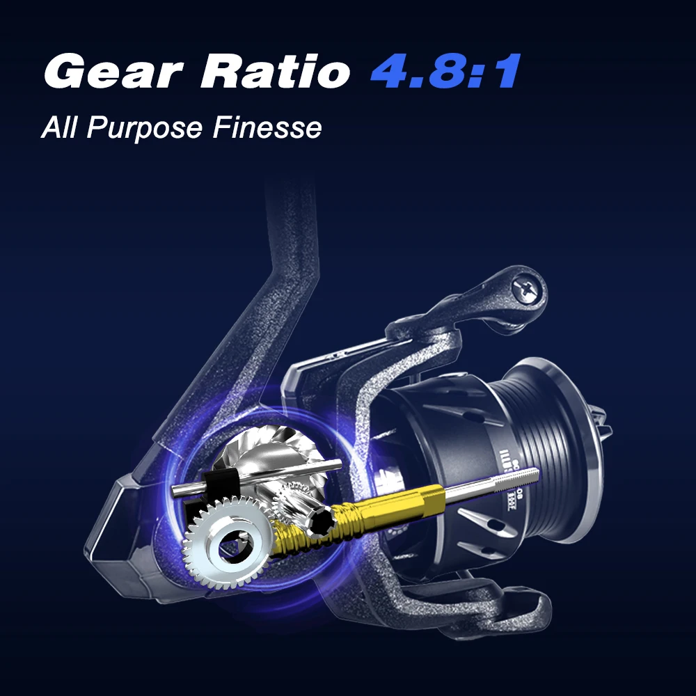 Mifine ILLUSION Fishing Reel Lightweight Spinning reels 800 4.8:1 4kg Grag 5+1 Ball Bearings Trout Fishing Saltwater Freshwater spinning fishing reels,fishing reels