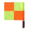 Football Generous Grid Border Referee Flag Tournament Patrol Referee Flag Non Knotted Hand Flag Offside Flag Football Supplies 3