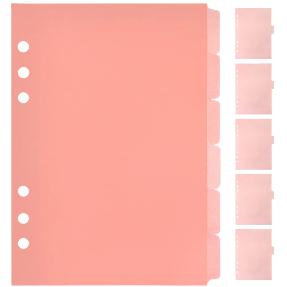 

12 Pcs Notebook Separated Pages Colored Binder Dividers Plastic Clips Separator A5 Notepad Classification Tabs Pp Index