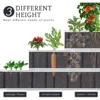 3 Tiers Raised Garden Bed Dismountable Frame Galvanized Steel Metal Patio Garden Elevated Planter Box 46" x 46" x 23.6" 4