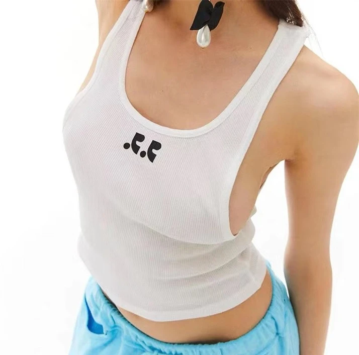 

Fashion Classic Trendy Luxury Designer Women Versatile Top Spring Summer Underlay Letter Printing Sleeveless Strap Tank Top Vest