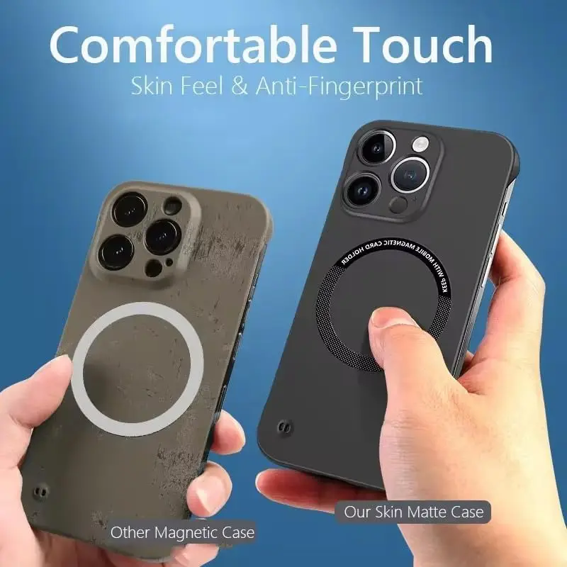 Sleek Luxury Borderless Phone Case with Strong Magnetic Grip and Matte Finish